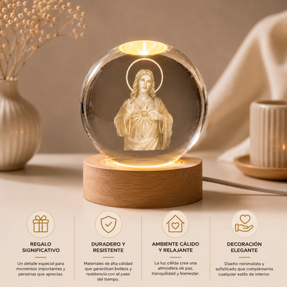 Esfera de cristal 3D Católica