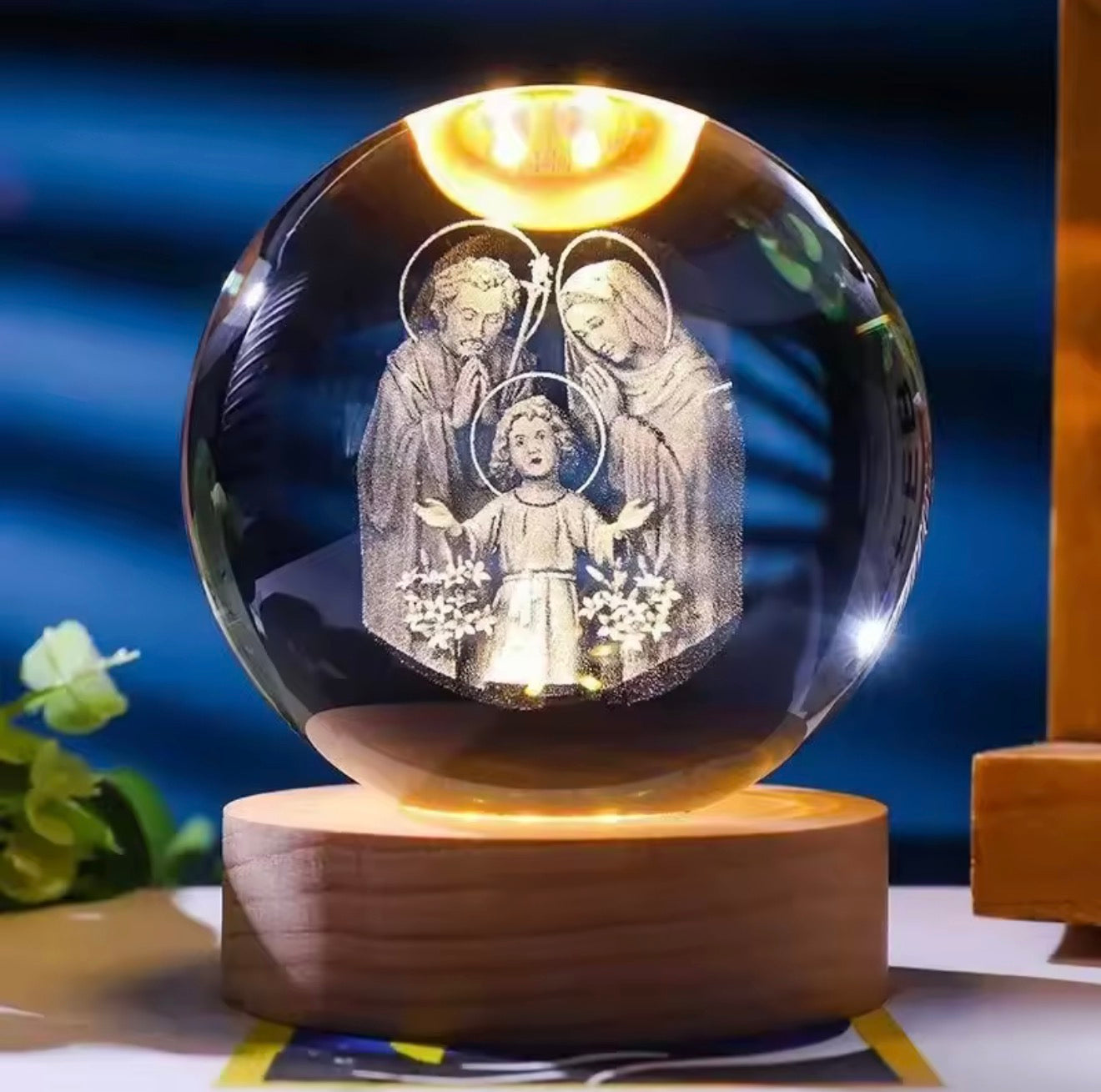 Esfera de cristal 3D Católica