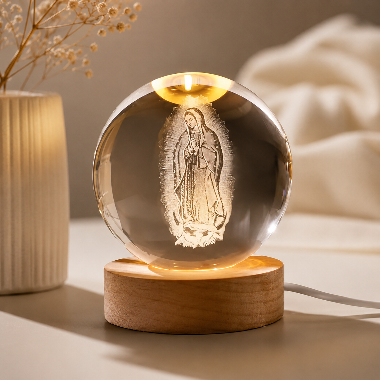 Esfera de cristal 3D Católica