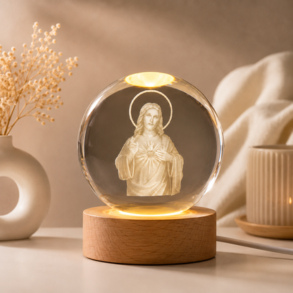 Esfera de cristal 3D Católica